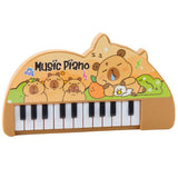 Barnpiano leksak 22 tangenter kapybara pastell, batteridrivet