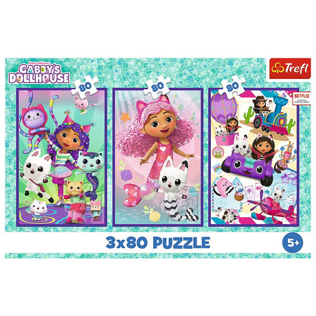 Barnpussel 3-pack 80 bitar Gabby’s Dollhouse Colorful Days 275x180 mm