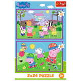 Barnpussel Peppa Pig 2x24 bitar "Peppa on the Playground" 275x180 mm