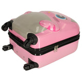 Barnresväska handbagage rosa kattmotiv 4 hjul 360° 31x46x26 cm