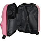 Barnresväska handbagage rosa kattmotiv 4 hjul 360° 31x46x26 cm