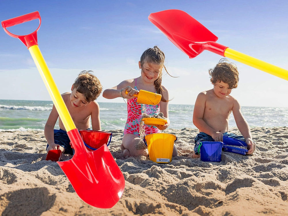 Barnspade i plast 65 cm, 1-pack (röd/grön/rosa/orange)