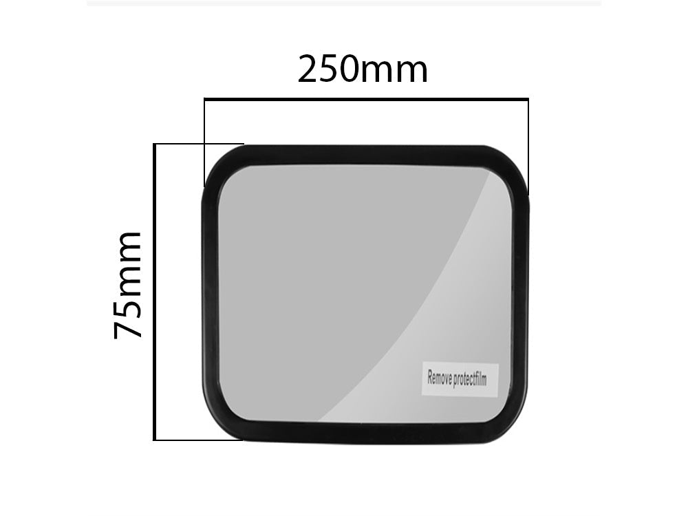 Barnspegel för bil till nackstöd 25x7,5 cm 360° justerbar svart