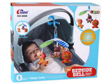 Barnvagnsmobil med klipp 3-pack plyschdjur giraff lejon apa
