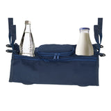 Barnvagnsorganizer väska marinblå 36x12x13 cm med flaskhållare
