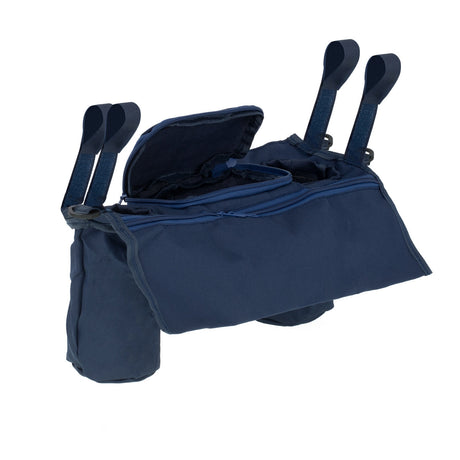 Barnvagnsorganizer väska marinblå 36x12x13 cm med flaskhållare