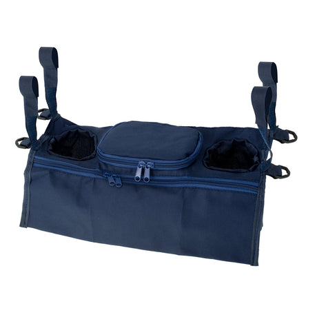 Barnvagnsorganizer väska marinblå 36x12x13 cm med flaskhållare