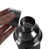 Bartenderset 6 delar i rostfritt stål, shaker 700 ml med sil