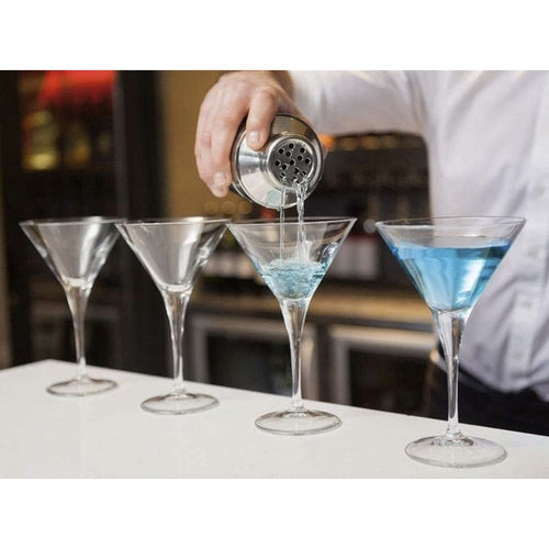 Bartenderset 6 delar i rostfritt stål, shaker 700 ml med sil