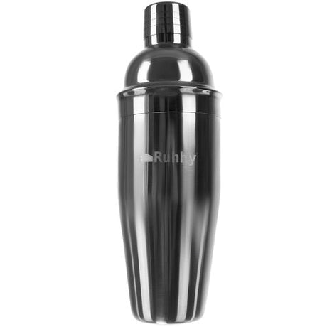 Bartenderset 6 delar i rostfritt stål, shaker 700 ml med sil