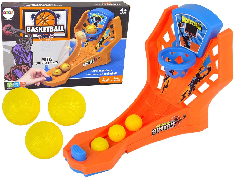 Basketbollskjutspel med launcher och 3 bollar, från 4 år
