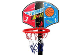 Basketset för barn 115 cm med boll och pump, hopfällbart från 3 år