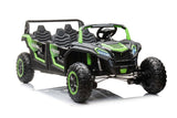 Batteribil 4x4 24V grön terrängbuggy A033