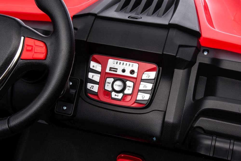 Batteribil 4x4 för barn röd 38 kg