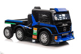 Batteribil Mercedes XMX622B med semitrailer marinblå för barn