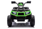 Batteridriven ATV fyrhjuling 24V 6-hjul 4x4 med släp grön