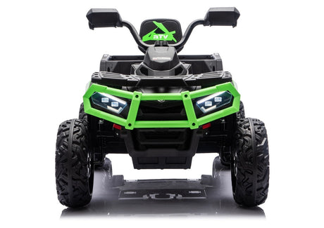 Batteridriven ATV fyrhjuling 24V 6-hjul 4x4 med släp grön