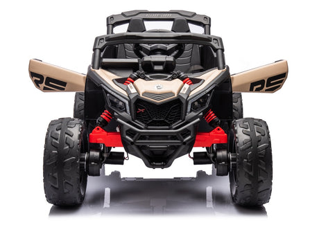Batteridriven barnbil DK-CA003 RS khaki för inomhus- och utomhuslek