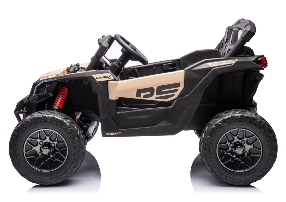Batteridriven barnbil DK-CA003 RS khaki för inomhus- och utomhuslek
