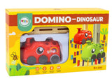 Batteridriven dinosauriebil med dominobrickor 4 färger, 3+ år