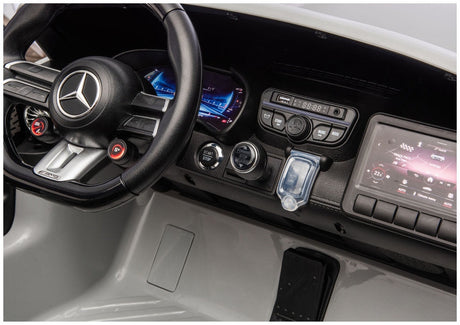 Batteridriven elbil för barn Mercedes GT63 AMG 24V ljusgrå