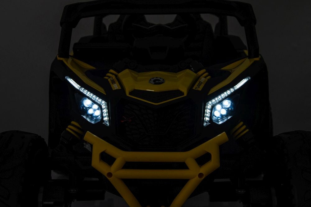 Batteridriven elbuggy för barn Can-Am DK-CA003 gul 118 cm