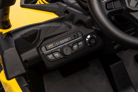 Batteridriven elbuggy för barn Can-Am DK-CA003 gul 118 cm
