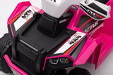 Batteridriven fyrhjuling för barn med släp rosa XMX630T