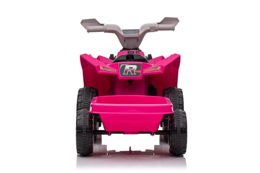 Batteridriven fyrhjuling för barn med släp rosa XMX630T