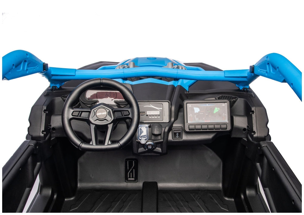 Batteridriven åkbil CAN-AM Maverick Turbo RR Strong Air blå