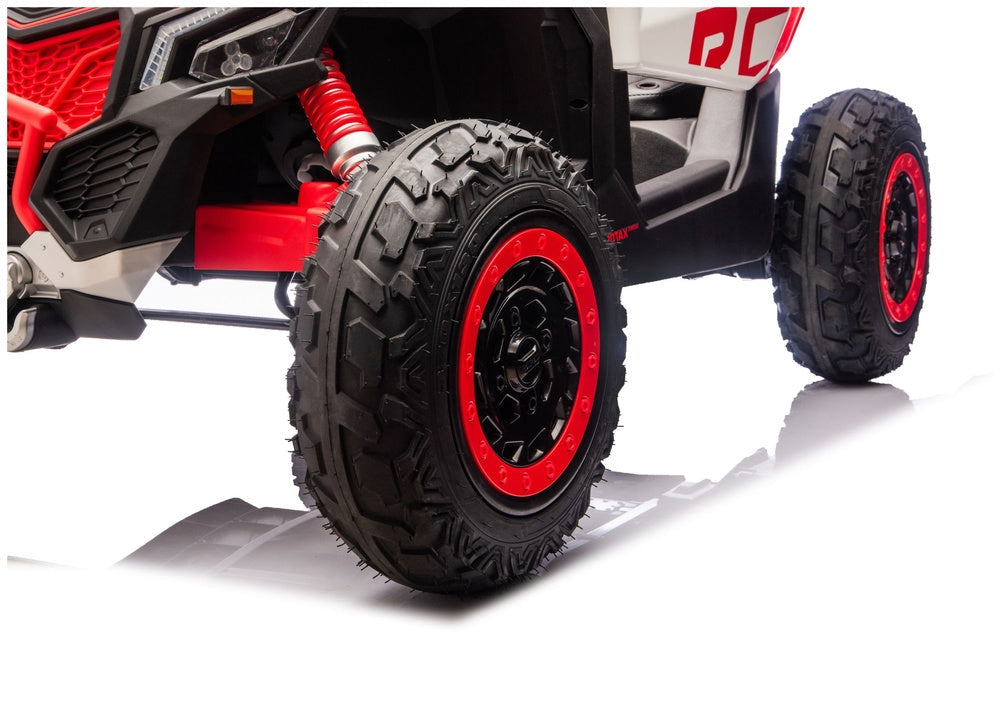 Batteridriven åkbil CAN-AM Maverick Turbo RR röd