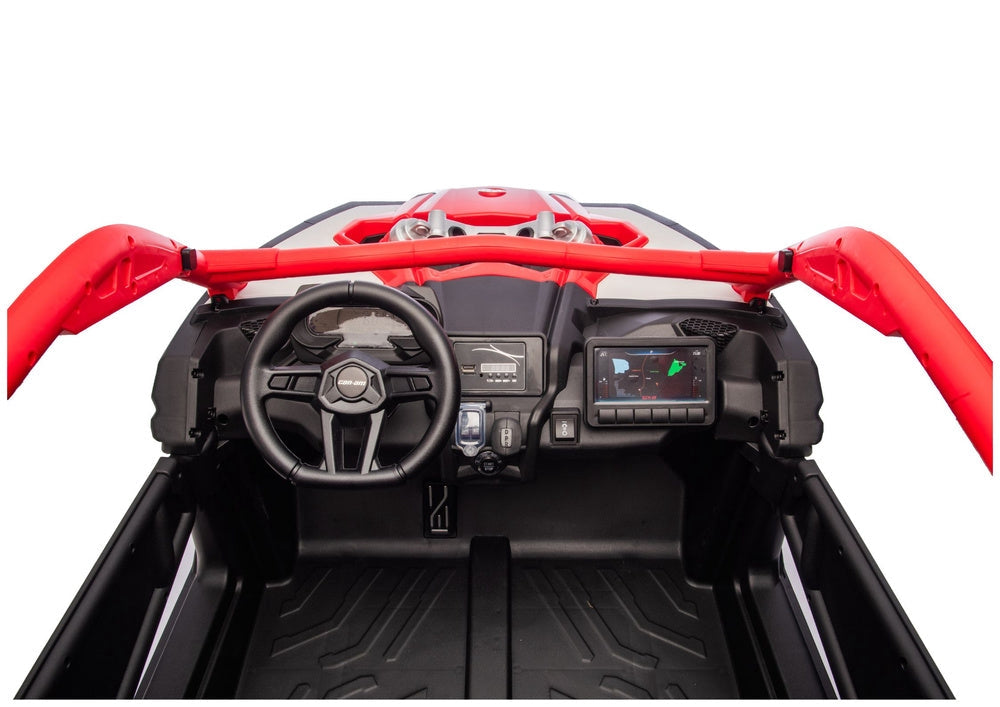 Batteridriven åkbil CAN-AM Maverick Turbo RR röd