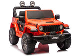 Batteridriven åkbil Jeep Rubicon 4x4 för barn, orange