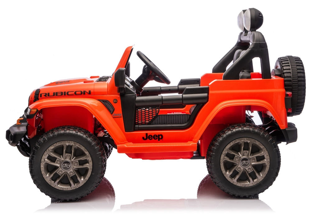 Batteridriven åkbil Jeep Rubicon 4x4 för barn, orange
