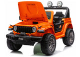 Batteridriven åkbil Jeep Rubicon 4x4 för barn, orange