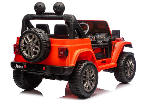 Batteridriven åkbil Jeep Rubicon 4x4 för barn, orange