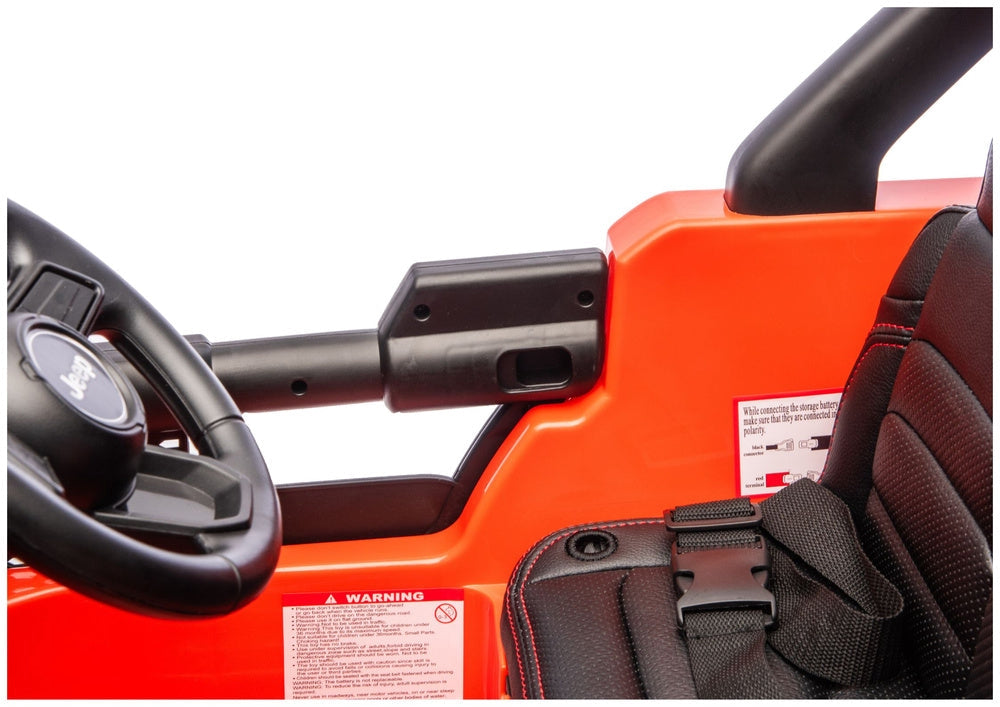 Batteridriven åkbil Jeep Rubicon 4x4 för barn, orange