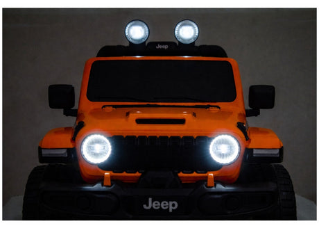 Batteridriven åkbil Jeep Rubicon 4x4 för barn, orange
