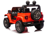 Batteridriven åkbil Jeep Rubicon 4x4 för barn, orange