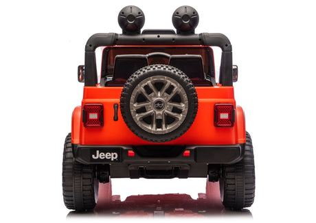 Batteridriven åkbil Jeep Rubicon 4x4 för barn, orange