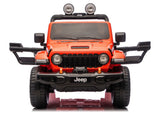 Batteridriven åkbil Jeep Rubicon 4x4 för barn, orange