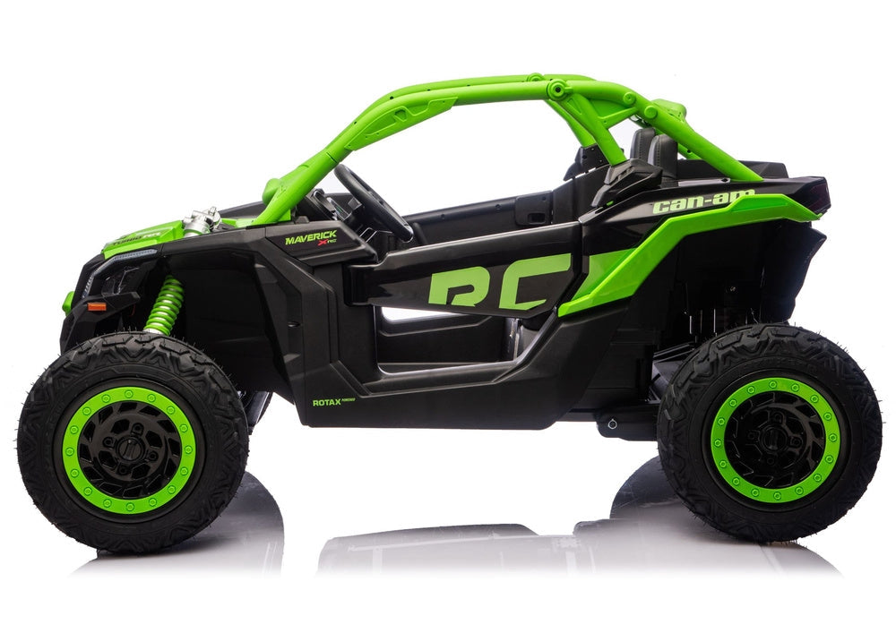Batteridriven åkbil för barn CAN-AM Maverick Turbo RR grön