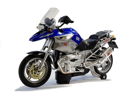 Batteridriven leksaksmotorcykel 1:8 med ljus och musik, blå