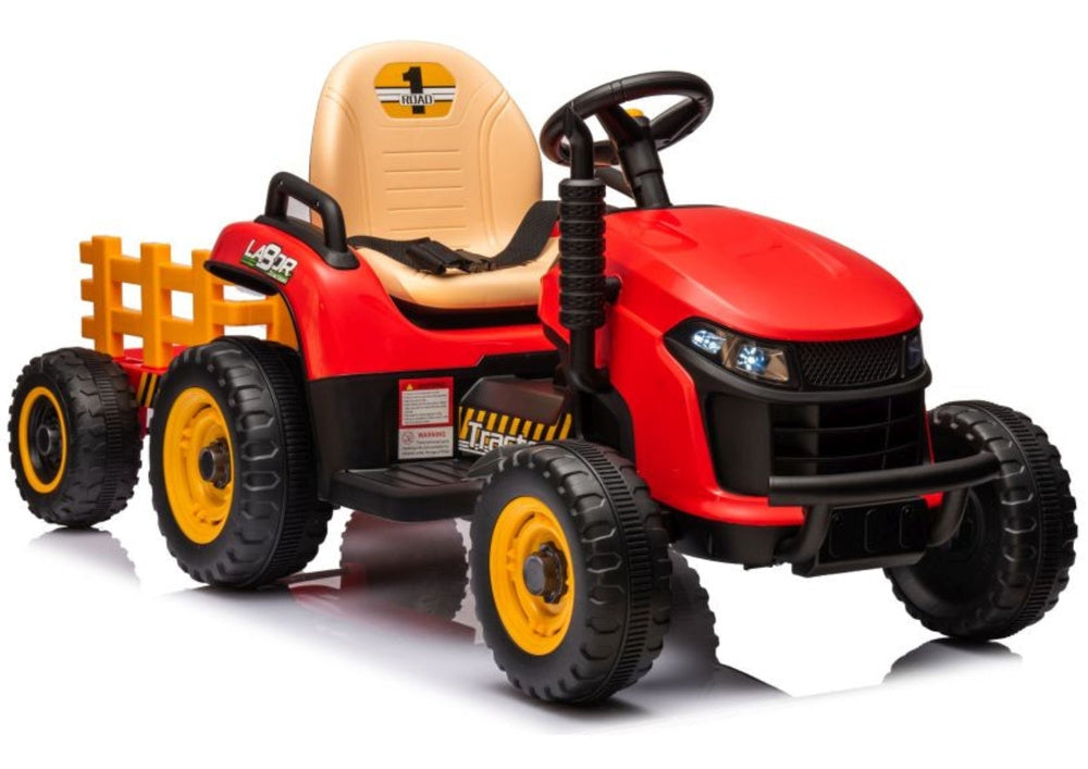 Batteridriven leksakstraktor röd BBH-030 för barn