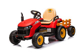 Batteridriven leksakstraktor röd BBH-030 för barn
