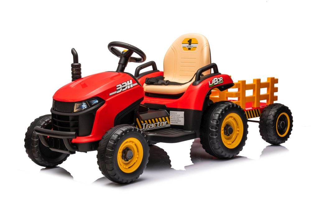 Batteridriven leksakstraktor röd BBH-030 för barn