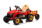 Batteridriven leksakstraktor röd BBH-030 för barn