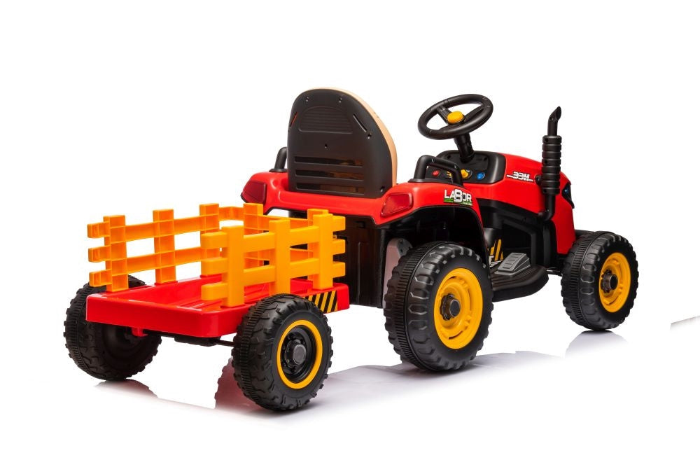 Batteridriven leksakstraktor röd BBH-030 för barn