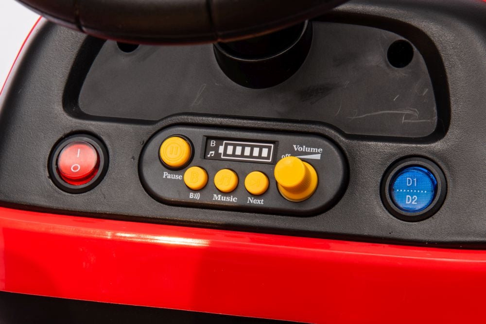 Batteridriven leksakstraktor röd BBH-030 för barn
