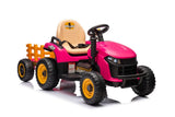 Batteridriven lektraktor för barn rosa BBH-030